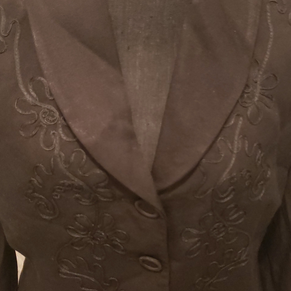 Black Lined 3 Button Single Breasted Jacket - image 2